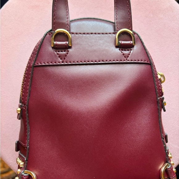 Michael Kors Wine Red Backpack with Gold Studs main image 6